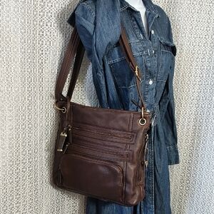 Elegant Brown Crossbody Bag